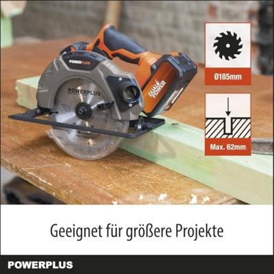 Sega circolare wireless 40V Ø185mm - POWDP25230 a doppia potenza - consegnato senza batteria o caricabatterie