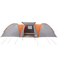 VidaXL Koepeltent 8-persoons waterdicht grijs en oranje - thumbnail