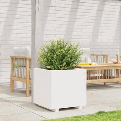 VidaXL Plantenbak 50x50x49,5 cm massief grenenhout wit VidaXL Plantenbak 50x50x49,5 cm massief grenenhout wit