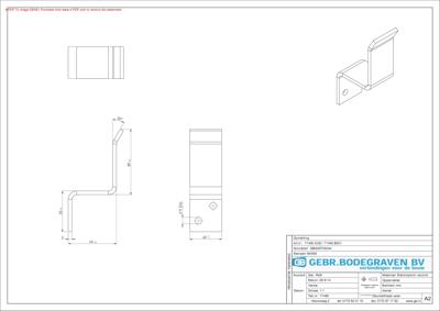 GB deurbalkhaak open 55x75 verzinkt | 20 stuks - GB714900020