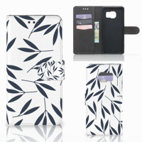 Samsung Galaxy S7 Edge Hoesje Leaves Blue - thumbnail