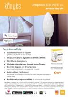 2 LED-lampen - KONYKS - Antalya Easy E14 - Wifi + Bt - 5 W - 350 Lumen - Kleuren + Wit - Alexa / Google Home compatibel - thumbnail