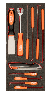 Bahco Foaminlay Fit&Go 1/3 met priemen | haken en messen - 11-delig - retailverpakking - FF1E5011EH Bahco Foaminlay Fit&Go 1/3 met priemen | haken en messen - 11-delig - retailverpakking - FF1E5011EH