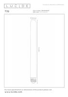 Lucide T32 - Filament lamp - Ø 3,2 cm - LED 3 StepDim (Memory) - E27 - 1x4,9W 2200K - Amber - thumbnail