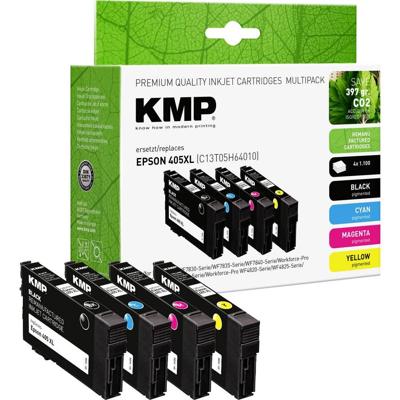 KMP Inktcartridge vervangt Epson 405XL, T05H6, T05H1, T05H2, T05H3, T05H4 Compatibel Combipack Zwart, Cyaan, Magenta, Geel 1656,4005 1656,4005