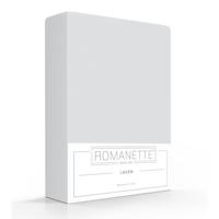 Katoenen Lakens Romanette Lichtgrijs-200 x 260 cm - thumbnail