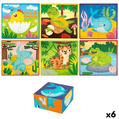 3D puzzel Lisciani Giochi 22 x 23 x 1 cm dieren 4 Onderdelen (6 Stuks)