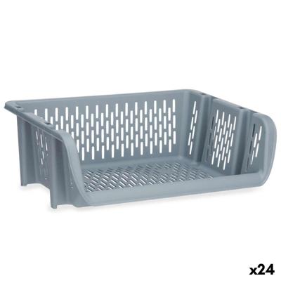 Groentemand Kinvara Grijs Polypropyleen 30 x 13,5 x 38,7 cm (24 Stuks)