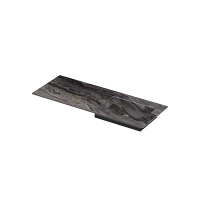 INK Post Wastafel keramische slab envelop bak rechts zonder kraangat 120x45x1 Venice brown glossy INK Post Wastafel keramische slab envelop bak rechts zonder kraangat 120x45x1 Venice brown glossy
