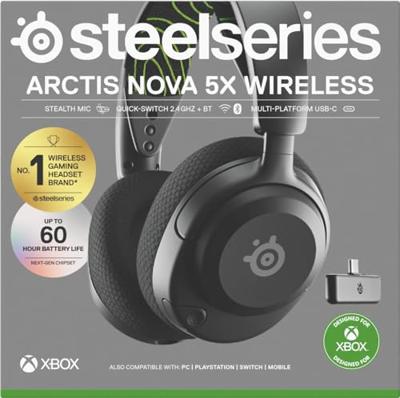 Hoofdtelefoon met microfoon SteelSeries Arctis Nova 5x Zwart - thumbnail