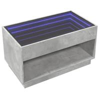 Salontafel met Infinity LED 90x50x50 cm betongrijs - thumbnail