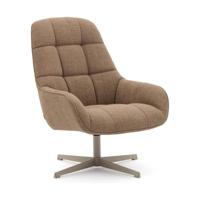 Kave Home Draaifauteuil 'Jaspe' Structuurstof, kleur Lichtbruin - thumbnail