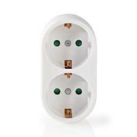 Nedis Stopcontact splitter 2-weg 250 V wit - thumbnail
