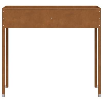 VidaXL Plantenbak 100,5x40,5x90 cm weervast staal