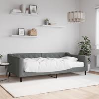 Slaapbank met matras 100x200 cm stof donkergrijs - thumbnail