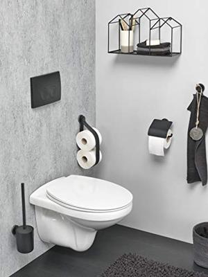 Tiger Urban toiletrolhouder met klep zwart - thumbnail