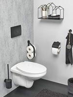 Tiger Toiletrolhouder Urban Met Klep Mat Zwart - thumbnail
