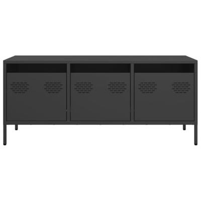 Tv-meubel 101,5x39x43,5 cm koudgewalst staal zwart
