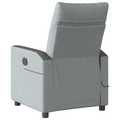 Massagestoel elektrisch verstelbaar stof lichtgrijs