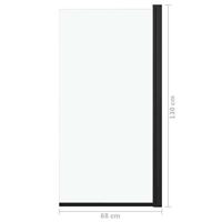 VidaXL Douchewand 68x130 cm esg zwart - thumbnail