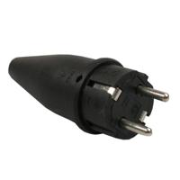 Showtec Rubber schuko stekker 230V/240V - thumbnail