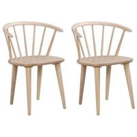 Rowico Home Carmen Houten Spijlenstoel Whitewash - Set Van 2 - thumbnail