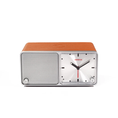 Geneva Time Wekker/bluetooth speaker - Cognac