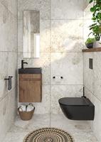 Saqu Shine fontein spiegelpaneel 30x90 cm - thumbnail