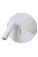 Lucide MATIZ - Bedlamp / Wandlamp - Ø 16,5 cm - LED - 3000K - Met USB oplaadpunt - Wit - thumbnail