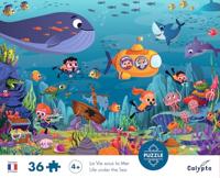 Puzzel - SENTOSFEER - 36 stukjes - Leven onder de zee - Zijdezachte textuur - 7-kleurenprint - Geschikt voor kinderen vanaf 4 jaar - thumbnail