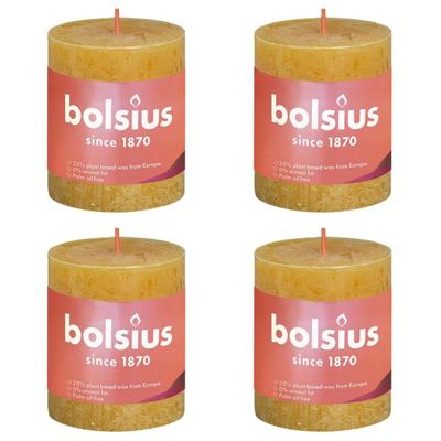 Bolsius rustiek stompkaars 80/68 honey yellow a4