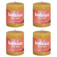 Bolsius rustiek stompkaars 80/68 honey yellow a4 - thumbnail