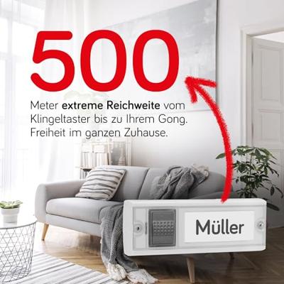 Grothe 43560 Complete set voor Draadloze deurbel Met flitslicht Grothe 43560 Complete set voor Draadloze deurbel Met flitslicht