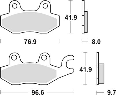 TRW remblokken "mcb 604 brake pad mcb 604 organic standard