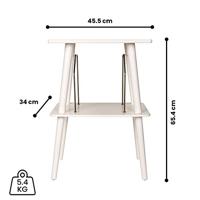 Crosley Manchester White tafeltje voor platenspeler en platen 50 albums - thumbnail