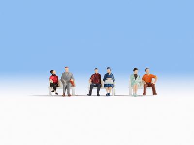 NOCH 18130 H0 Zittende mensen figuren Geverfd, Zittend