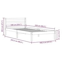 Bedframe Bruin 208.6 x 157.6 x 69.4 cm Massief grenenhout - thumbnail