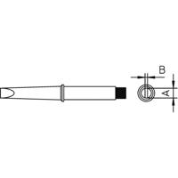 Weller 4CT5A7-1 Soldeerpunt Beitelvorm, recht Grootte soldeerpunt 1.6 mm Lengte soldeerpunt: 62.3 mm Inhoud: 1 stuk(s) - thumbnail