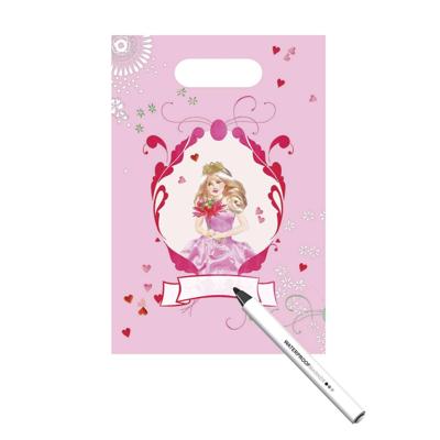 Haza Witbaard Uitdeelzakjes prinses, 8st. Haza Witbaard Uitdeelzakjes prinses, 8st.