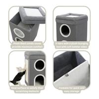 Trixie krabpaal juana grijs / lichtgrijs 57x46x134 cm - thumbnail