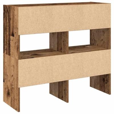 Schoenenrekken 2 st stapelbaar 89,5x30x40 cm oud houtkleurig