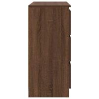 Dressoir 80x35x76 cm spaanplaat bruin eikenkleurig - thumbnail