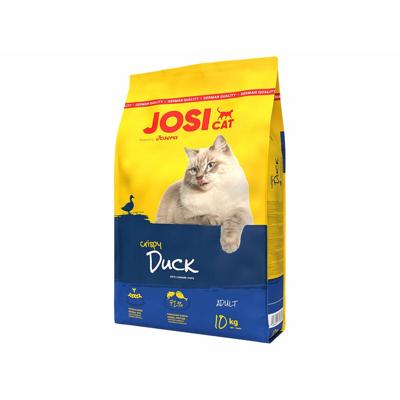 JosiCat Crispy Duck (1 x 10 kg), premium droogvoer voor volwassen katten, kattenvoer, powered by JOSERA, per stuk verpakt