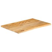 Tafelblad met natuurlijke rand 90x60x2,5 cm massief mangohout - thumbnail