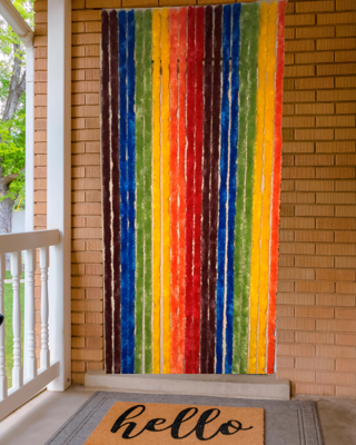 Vliegengordijn Kattenstaarten Regenboog - 90cm x 220cm