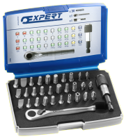 Expert by Facom bits 1/4" bithouder en ratelset | 32-stuks | E131702 - E131702 - thumbnail