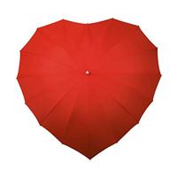 Impliva - hartvormige paraplu - uv-bescherming - ø 84 cm - rood - thumbnail