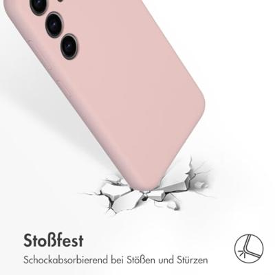 Accezz Liquid Silicone Backcover Samsung Galaxy S24 Telefoonhoesje Roze - thumbnail