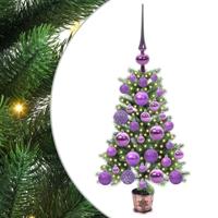VidaXL Kerstboom met 150 led met standaard groen 65 cm pe - thumbnail