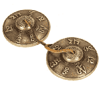 Tingsha's Om Mani Padme Hum - 7.2 cm - 290 gr - M - thumbnail